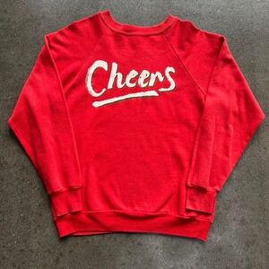 Vintage Red Cheers Size Medium B.J. Design Concepts Crewneck Sweatshirt